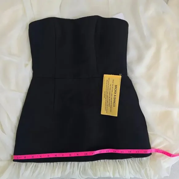 Bronx and Banco Adrian Strapless Drop-Waist Sheer bottom Maxi Dress Sz 6 Med NWT - Picture 11 of 14